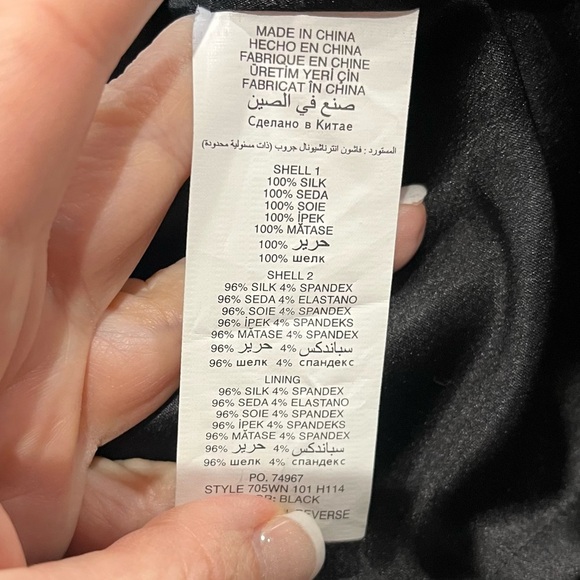 BEBE Mini Dress Size Medium Black Silk NWT Pleated Strapless Party Cocktail LBD - Picture 10 of 12